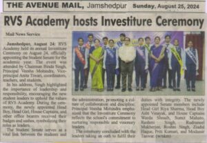 INVESTITURE CEREMONY AT R.V.S ACADEMY