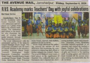 Teachers Day celebrated at RVS Academy